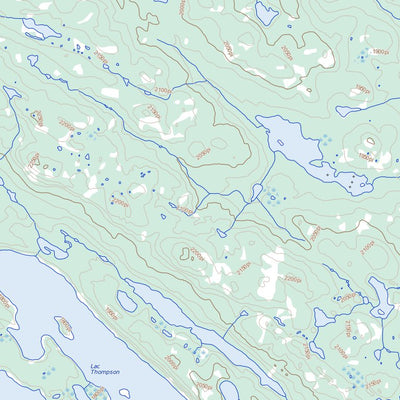 Natural Resources Canada Lac Thompson, QC (023O08 Toporama) digital map