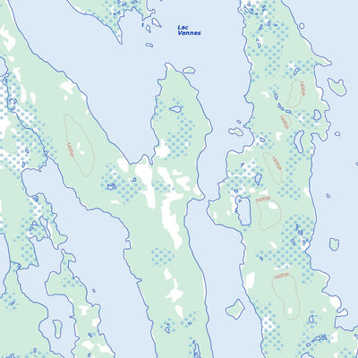 Natural Resources Canada Lac Vannes (023O15 Toporama) digital map