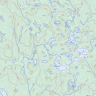 Natural Resources Canada Lac Vermont, QC (022D14 Toporama) digital map