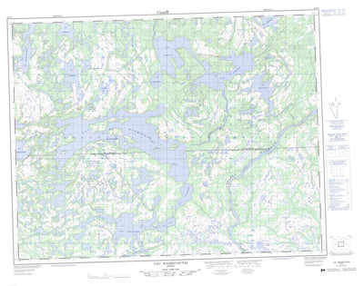 Natural Resources Canada Lac Washicoutai, QC (012K07 CanMatrix) digital map