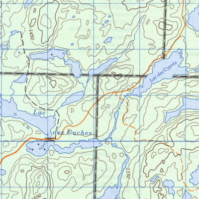 Natural Resources Canada Lac Wiashgamic, QC (032C10 CanMatrix) digital map