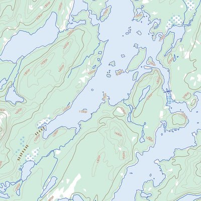 Natural Resources Canada Lac Woollett, QC (032P05 Toporama) digital map