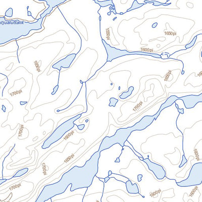 Natural Resources Canada Lacs Nuvilic, QC (035G10 Toporama) digital map