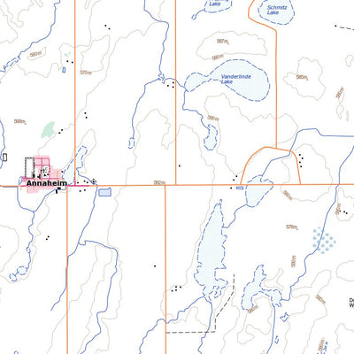 Natural Resources Canada Lake Lenore, SK (073A07 Toporama) digital map