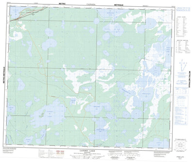 Natural Resources Canada Landry Lake, MB (063F15 CanMatrix) digital map