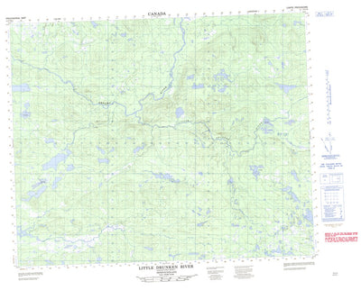 Natural Resources Canada Little Drunken River, NL (013C09 CanMatrix) digital map