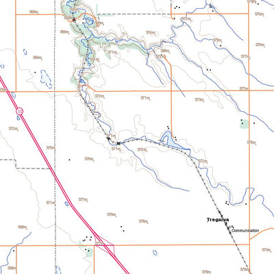 Natural Resources Canada Lumsden, SK (072I10 Toporama) digital map