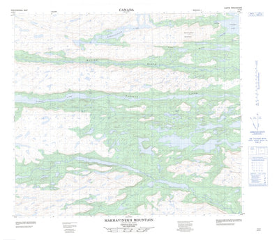 Natural Resources Canada Makhavinekh Mountain, NL (014D01 CanMatrix) digital map