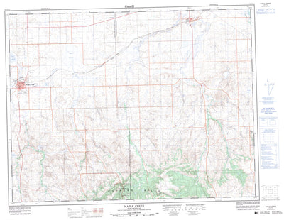 Natural Resources Canada Maple Creek, SK (072F14 CanMatrix) digital map