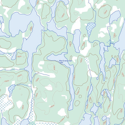 Natural Resources Canada Mcmillan Lake, MB (064C13 Toporama) digital map