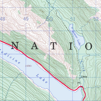 Natural Resources Canada Medicine Lake, AB (083C13 CanMatrix) digital map