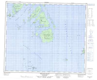 Natural Resources Canada Melville Island, BC (103J07 CanMatrix) digital map