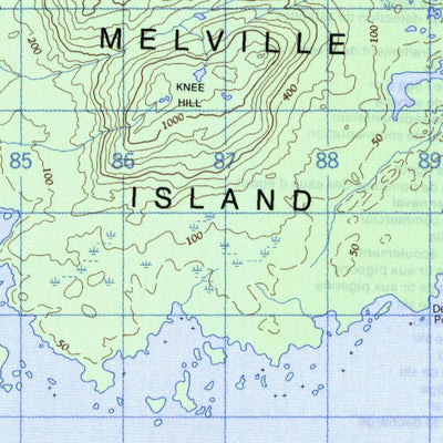 Natural Resources Canada Melville Island, BC (103J07 CanMatrix) digital map