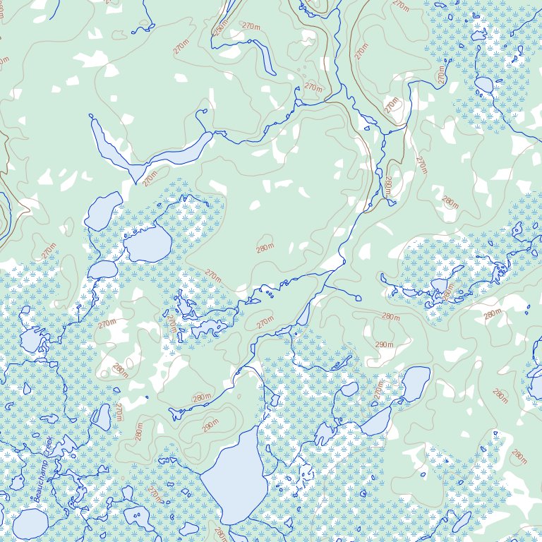 Merriam Lake, MB (064I01 Toporama) Map by Natural Resources Canada ...