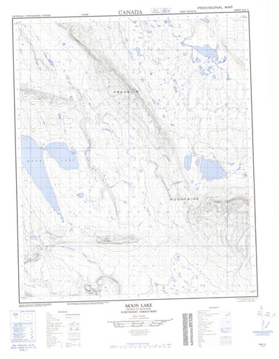 Natural Resources Canada Moon Lake, NT (096E11 CanMatrix) digital map