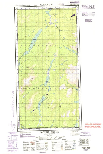 Natural Resources Canada Mount Bryde West, BC (105C03_W CanMatrix) digital map
