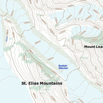 Natural Resources Canada Mount Leacock, YT (115B10 Toporama) digital map