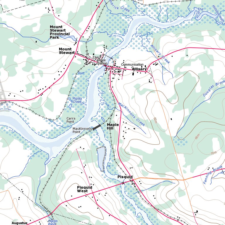 Mount Stewart, PE (011L07 Toporama) Map by Natural Resources Canada