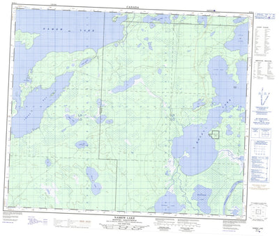 Natural Resources Canada Namew Lake, MB (063K04 CanMatrix) digital map