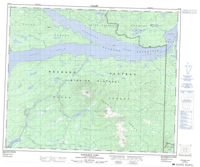 Natural Resources Canada Natalkuz Lake, BC (093F06 CanMatrix) digital map
