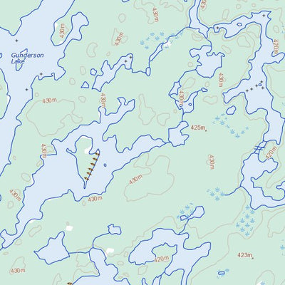 Natural Resources Canada Nunim Lake, MB (064M08 Toporama) digital map