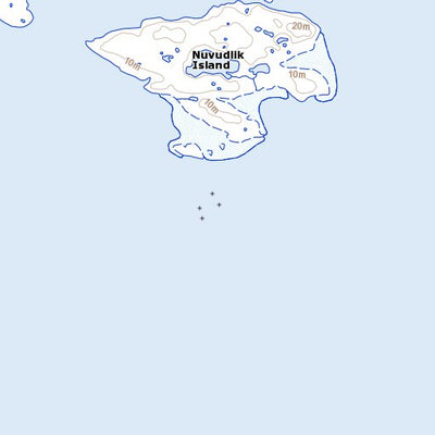 Natural Resources Canada Nuvudlik Island, NU (056H08 Toporama) digital map