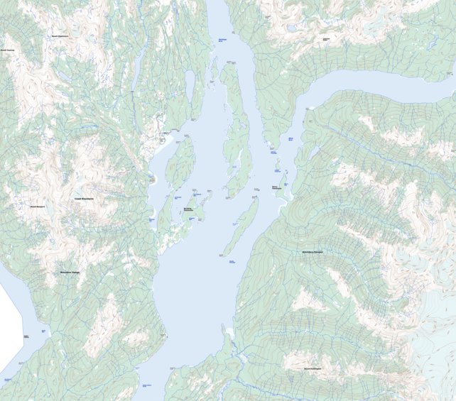 Observatory Inlet, BC (103P05 Toporama) Map by Natural Resources Canada ...