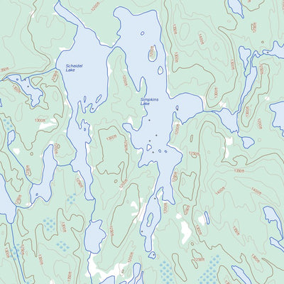 Natural Resources Canada Oliver Lake, SK (064D14 Toporama) digital map