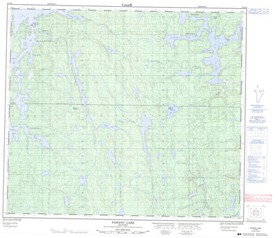 Natural Resources Canada Pahayo Lake, MB (063N09 CanMatrix) digital map