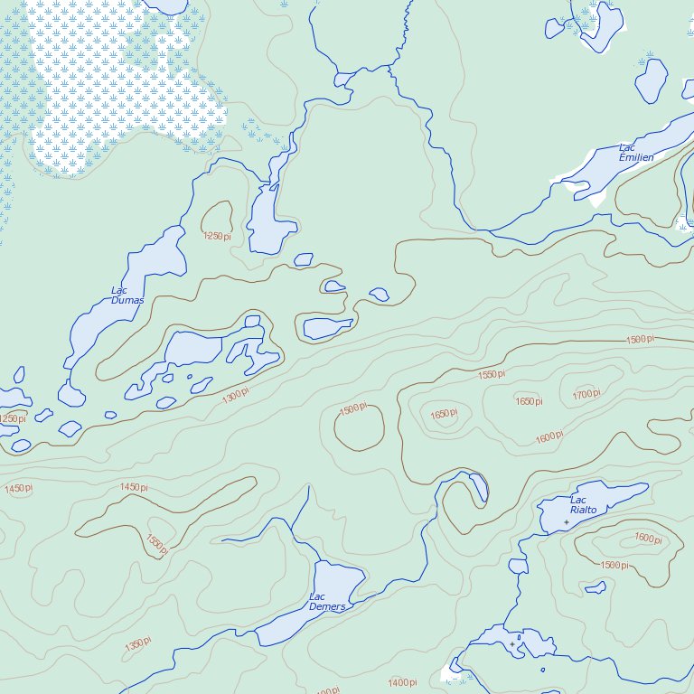 Paradis, QC (032C02 Toporama) Map by Natural Resources Canada | Avenza Maps