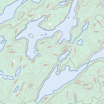 Natural Resources Canada Paull Lake, SK (074A02 Toporama) digital map