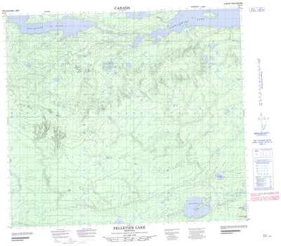 Natural Resources Canada Pelletier Lake, MB (064A07 CanMatrix) digital map