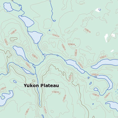 Natural Resources Canada Peters Lake, YT (105B12 Toporama) digital map