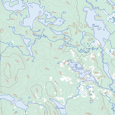 Natural Resources Canada Petit Lac Manicouagan, QC (022O13 Toporama) digital map