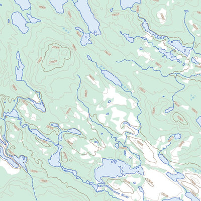 Natural Resources Canada Plancouet Lake, NL (013D02 Toporama) digital map
