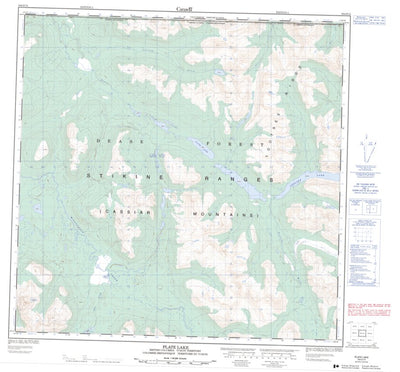 Natural Resources Canada Plate Lake, BC (104O15 CanMatrix) digital map