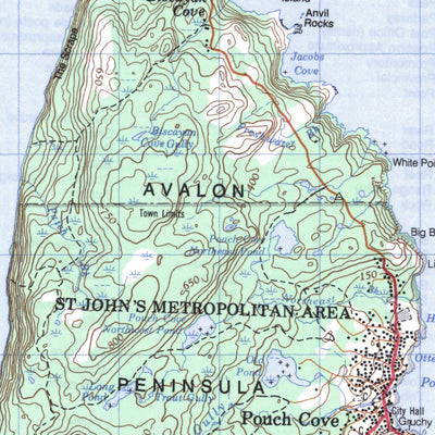 Natural Resources Canada Pouch Cove, NL (001N15 CanMatrix) digital map