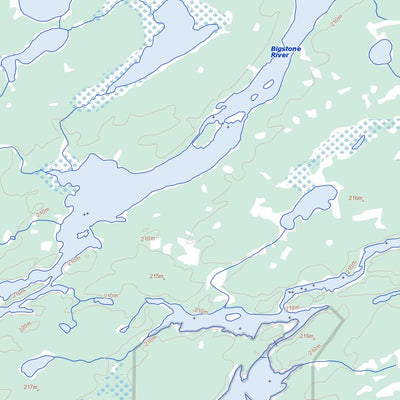 Natural Resources Canada Powstick Lake, MB (053M04 Toporama) digital map