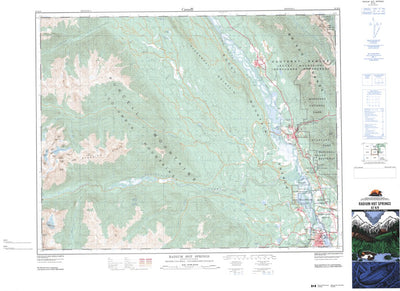 Natural Resources Canada Radium Hot Springs, BC (082K09 CanMatrix) digital map