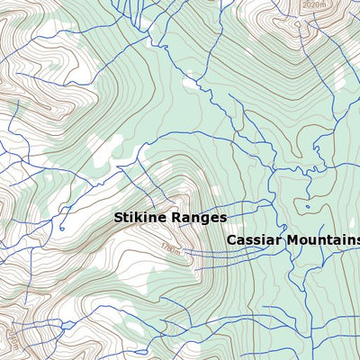 Natural Resources Canada Rainbow Lakes, BC (104I08 Toporama) digital map