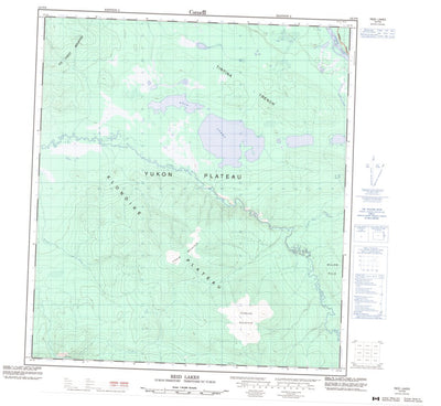 Natural Resources Canada Reid Lakes, YT (115P06 CanMatrix) digital map