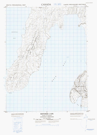 Natural Resources Canada Reindeer Cape, NU (079E16 CanMatrix) digital map