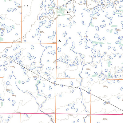 Natural Resources Canada Rivers, MB (062K01 Toporama) digital map
