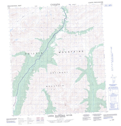 Natural Resources Canada Robert Service Creek, YT (116B08 CanMatrix) digital map