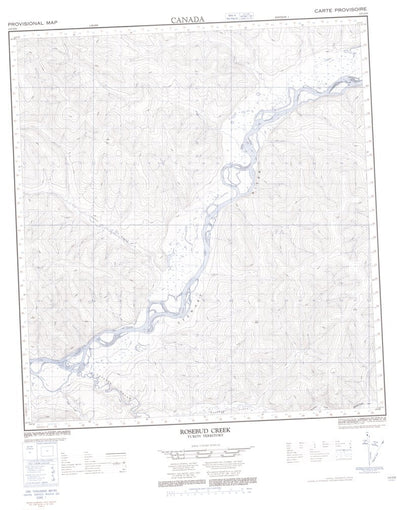 Natural Resources Canada Rosebud Creek, YT (115O08 CanMatrix) digital map