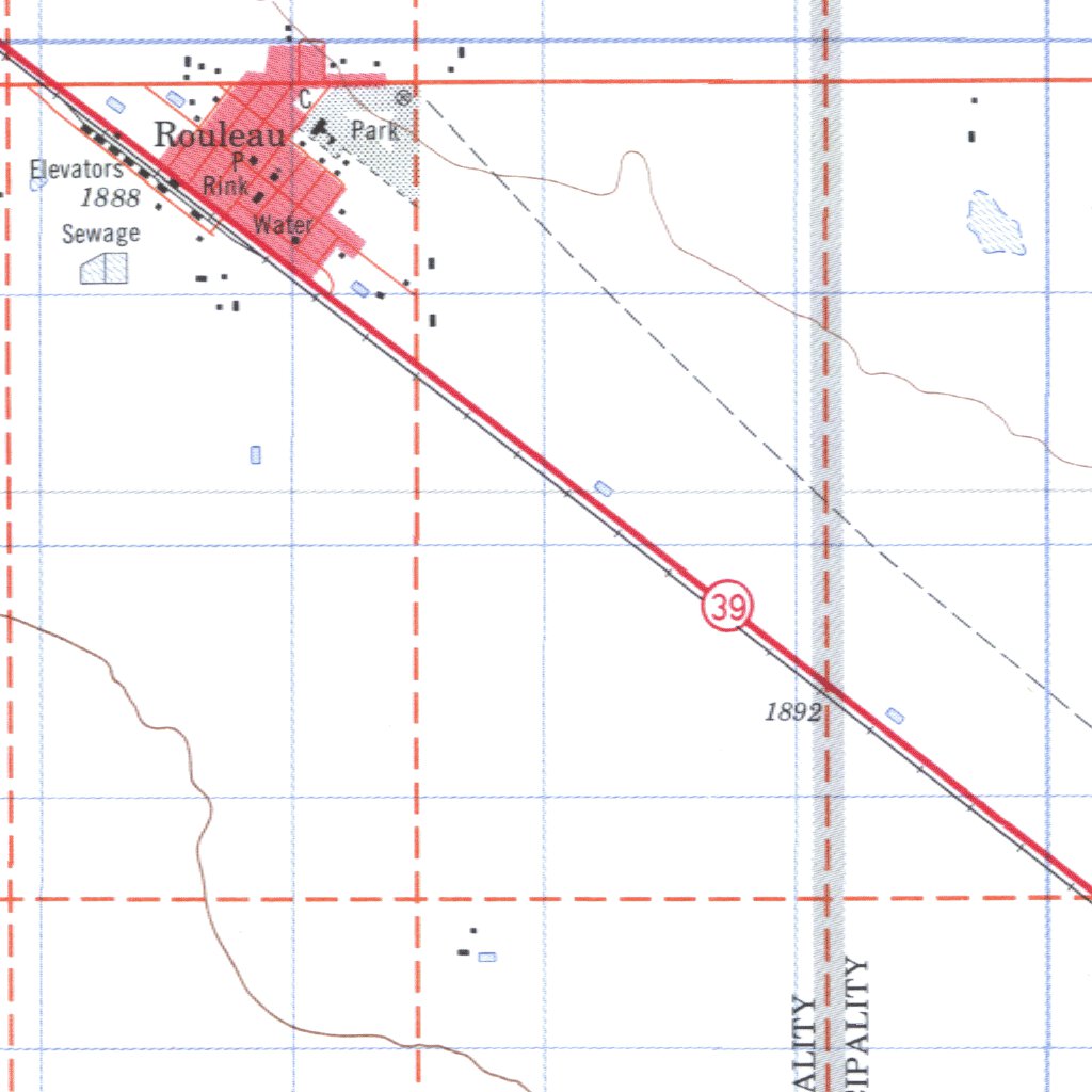 Rouleau, SK (072I02 CanMatrix) Map by Natural Resources Canada Avenza