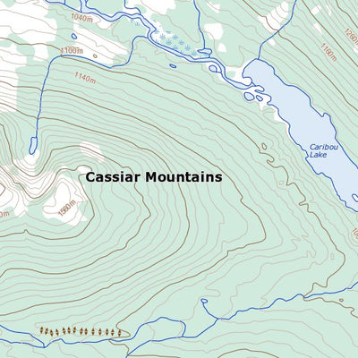 Natural Resources Canada Sab Lake, YT (105B07 Toporama) digital map