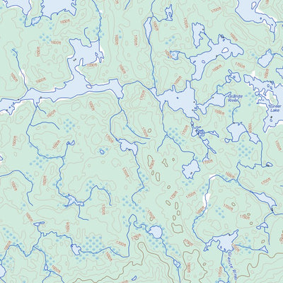 Natural Resources Canada Saganaga Lake, ON (052B02 Toporama) digital map