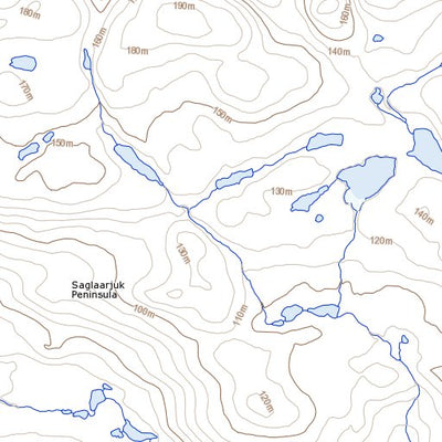 Natural Resources Canada Saglaarjuk Peninsula (046G11 Toporama) digital map