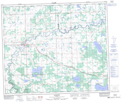 Natural Resources Canada Sangudo, AB (083G15 CanMatrix) digital map